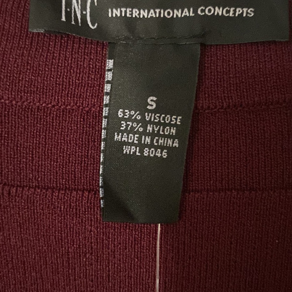 INC bell sleeve, Cabernet Top new w/tags - Picture 5 of 5